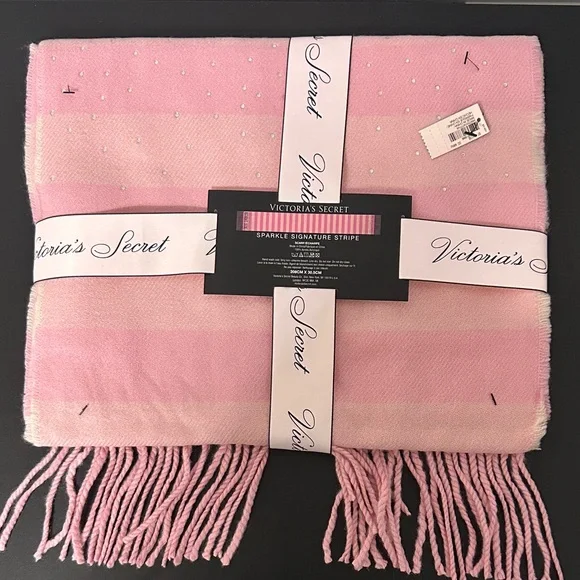Victoria's Secret Pink Rhinestone Scarf. NWT - Picture 5 of 10